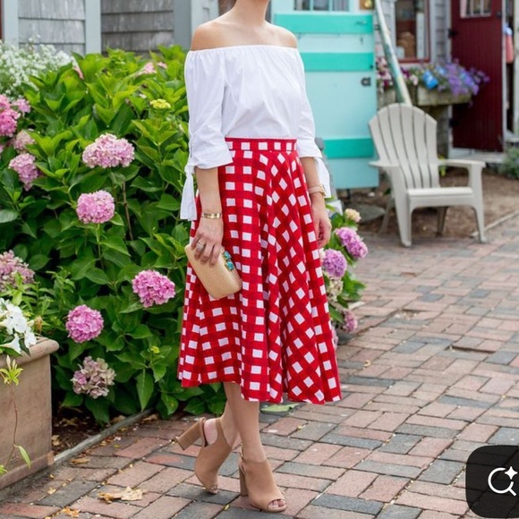 NWT George Red Gingham Skirt Size XS - Picture 5 of 5